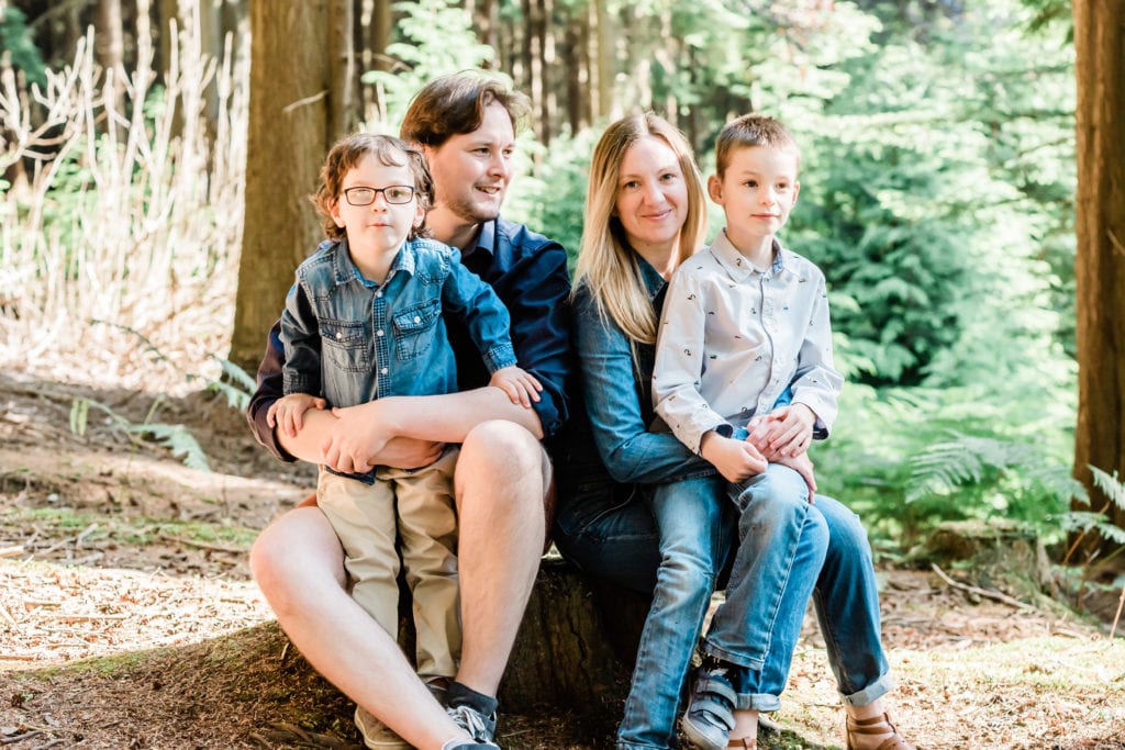 family sat together